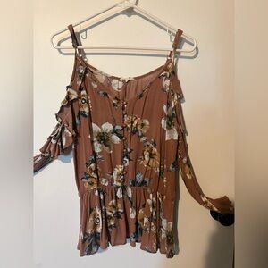 Floral Off Shoulder/Sleeve Blouse